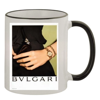 Carla Bruni 11oz Colored Rim & Handle Mug