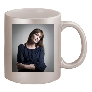 Carla Bruni 11oz Metallic Silver Mug