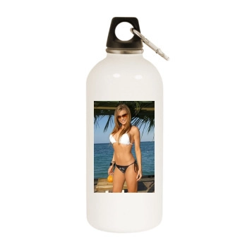 Carmen Electra White Water Bottle With Carabiner