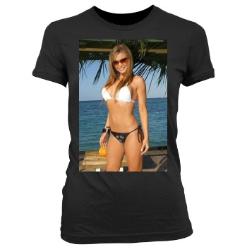 Carmen Electra Women's Junior Cut Crewneck T-Shirt