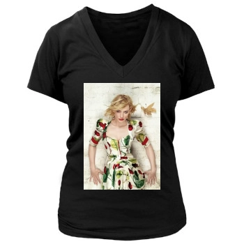 Cate Blanchett Women's Deep V-Neck TShirt