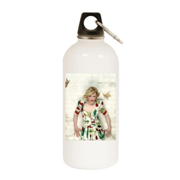 Cate Blanchett White Water Bottle With Carabiner