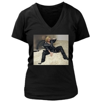 Cate Blanchett Women's Deep V-Neck TShirt