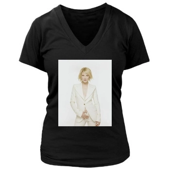 Cate Blanchett Women's Deep V-Neck TShirt