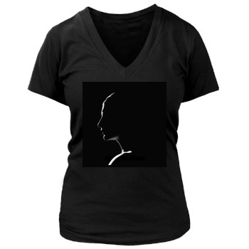 Cate Blanchett Women's Deep V-Neck TShirt