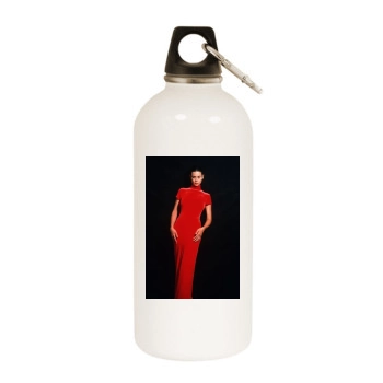 Catherine Bell White Water Bottle With Carabiner