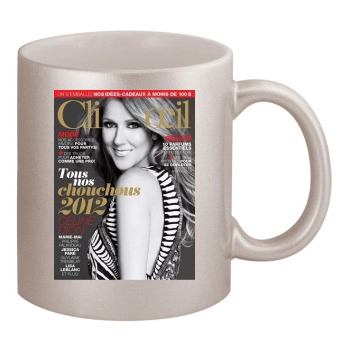 Celine Dion 11oz Metallic Silver Mug