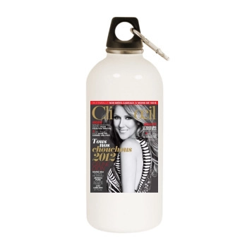 Celine Dion White Water Bottle With Carabiner