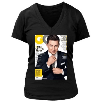 Channing Tatum Women's Deep V-Neck TShirt