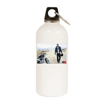 Channing Tatum White Water Bottle With Carabiner