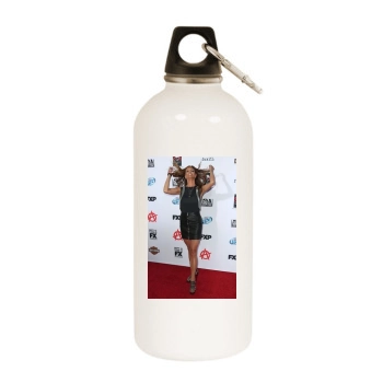 Charisma Carpenter White Water Bottle With Carabiner