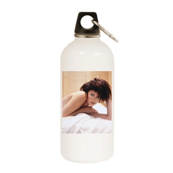 Charlize Theron White Water Bottle With Carabiner