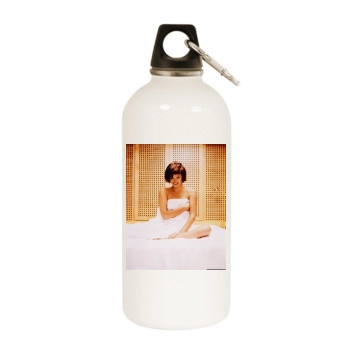 Charlize Theron White Water Bottle With Carabiner