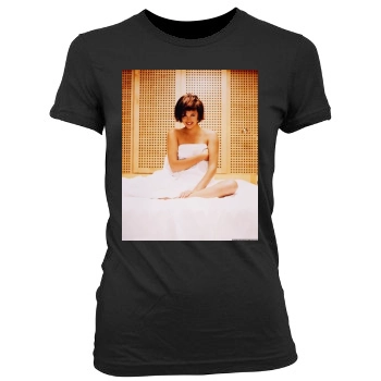 Charlize Theron Women's Junior Cut Crewneck T-Shirt