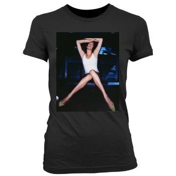 Charlize Theron Women's Junior Cut Crewneck T-Shirt