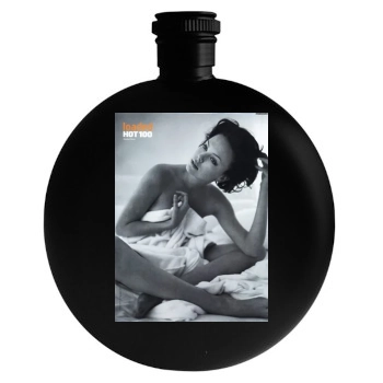 Charlize Theron Round Flask