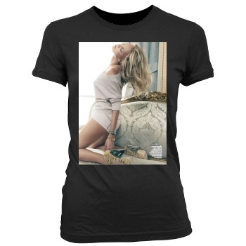 Charlize Theron Women's Junior Cut Crewneck T-Shirt