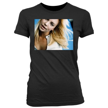 Charlize Theron Women's Junior Cut Crewneck T-Shirt