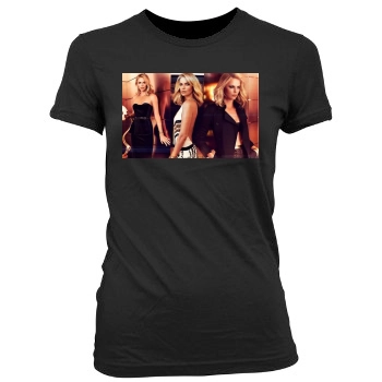 Charlize Theron Women's Junior Cut Crewneck T-Shirt