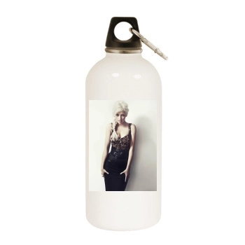 Christina Aguilera White Water Bottle With Carabiner