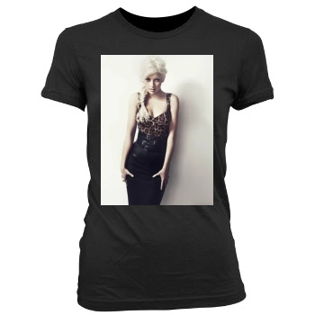 Christina Aguilera Women's Junior Cut Crewneck T-Shirt