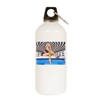 Christina Aguilera White Water Bottle With Carabiner