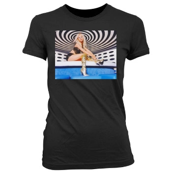 Christina Aguilera Women's Junior Cut Crewneck T-Shirt