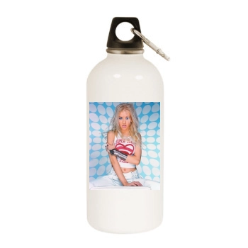 Christina Aguilera White Water Bottle With Carabiner