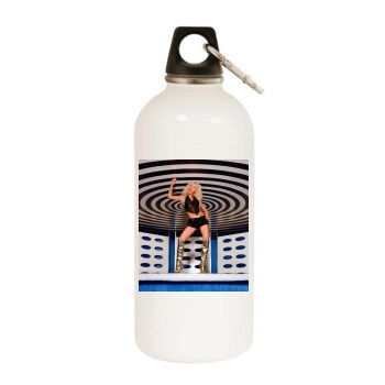 Christina Aguilera White Water Bottle With Carabiner