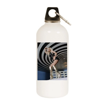 Christina Aguilera White Water Bottle With Carabiner