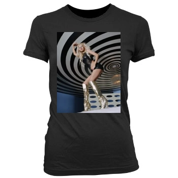 Christina Aguilera Women's Junior Cut Crewneck T-Shirt