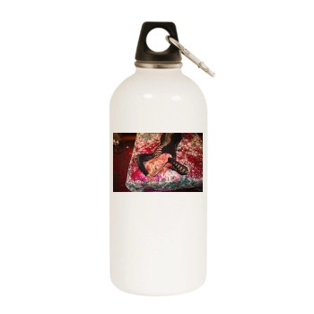 Christina Aguilera White Water Bottle With Carabiner