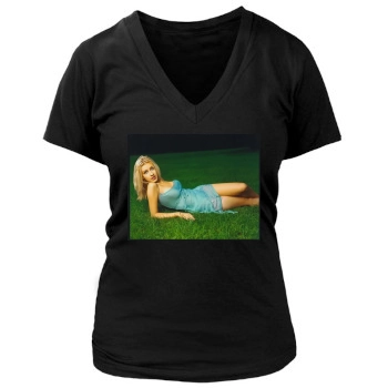 Christina Aguilera Women's Deep V-Neck TShirt