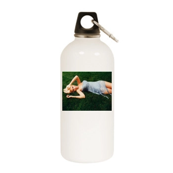 Christina Aguilera White Water Bottle With Carabiner