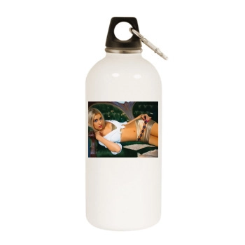 Christina Aguilera White Water Bottle With Carabiner