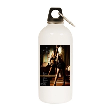 Christina Aguilera White Water Bottle With Carabiner