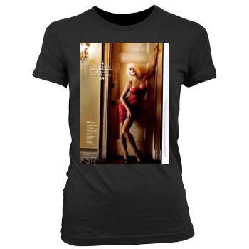 Christina Aguilera Women's Junior Cut Crewneck T-Shirt