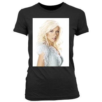 Christina Aguilera Women's Junior Cut Crewneck T-Shirt