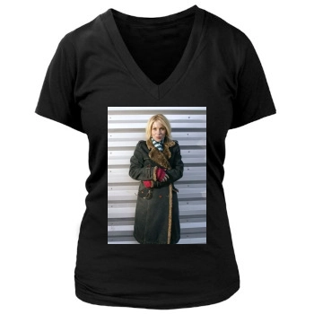 Christina Applegate Women's Deep V-Neck TShirt