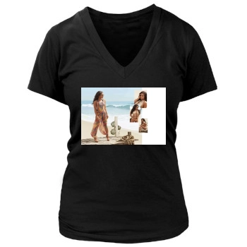 Christina Milian Women's Deep V-Neck TShirt