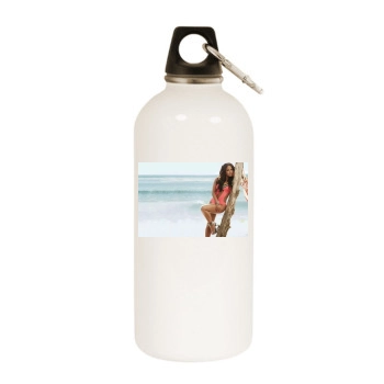 Christina Milian White Water Bottle With Carabiner