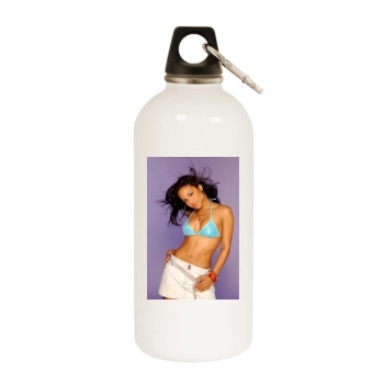 Christina Milian White Water Bottle With Carabiner