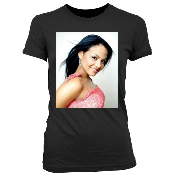 Christina Milian Women's Junior Cut Crewneck T-Shirt