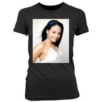 Christina Milian Women's Junior Cut Crewneck T-Shirt