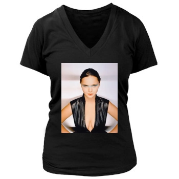 Christina Ricci Women's Deep V-Neck TShirt