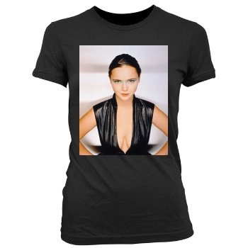 Christina Ricci Women's Junior Cut Crewneck T-Shirt