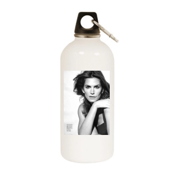 Cindy Crawford White Water Bottle With Carabiner