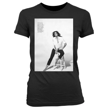 Cindy Crawford Women's Junior Cut Crewneck T-Shirt