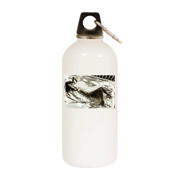 Cindy Crawford White Water Bottle With Carabiner