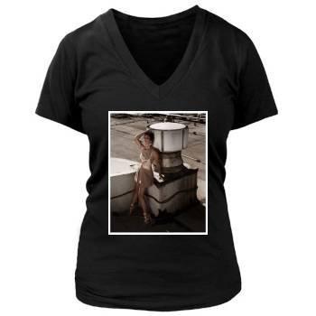 Cindy Crawford Women's Deep V-Neck TShirt